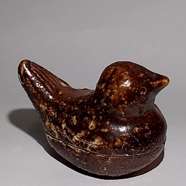 伊賀香合 水鳥 新歓嗣 A-564 伊賀焼作品の画像