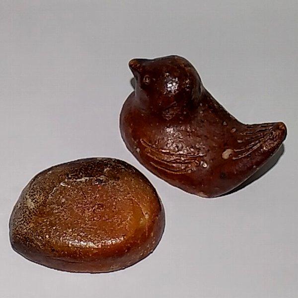 伊賀香合 水鳥 新歓嗣 A-564 伊賀焼作品の画像