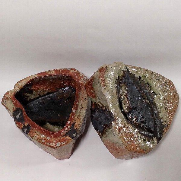 伊賀鉄流緋色陶匣 蓮 善隆 H-440 伊賀焼 ボックス BOX 陶箱 : 伊賀焼 