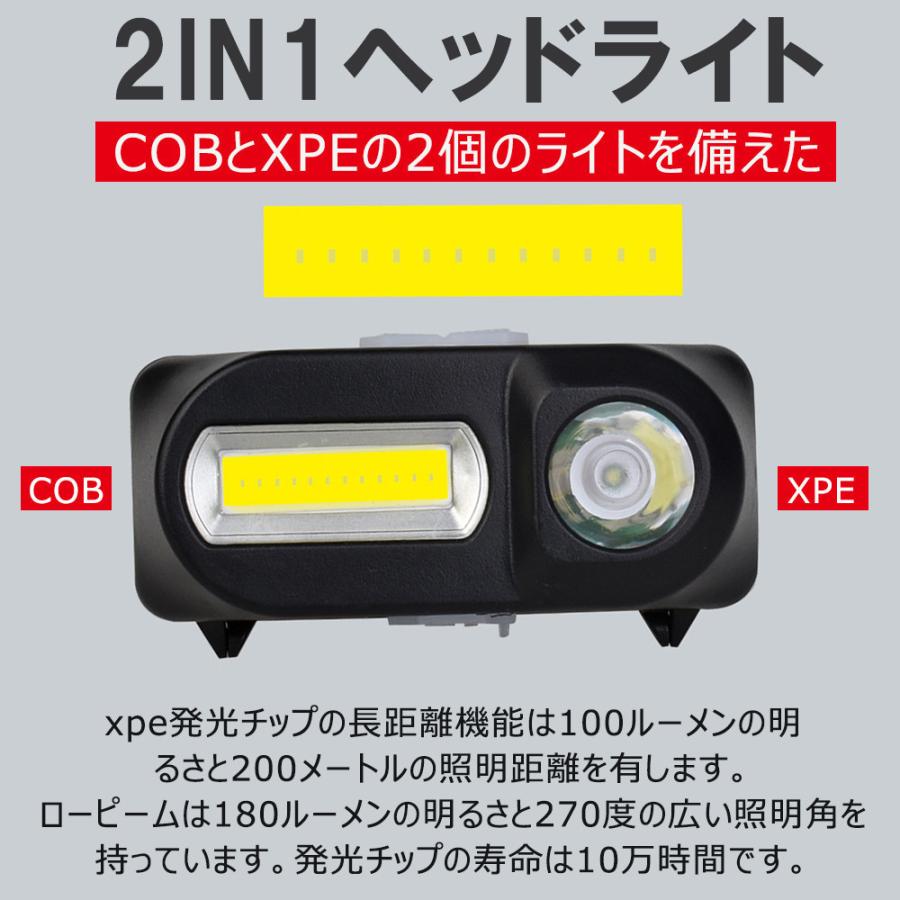 444円 お求めやすく価格改定 2in1ヘッドライトセット キャップライト 懐中電灯 電池付
