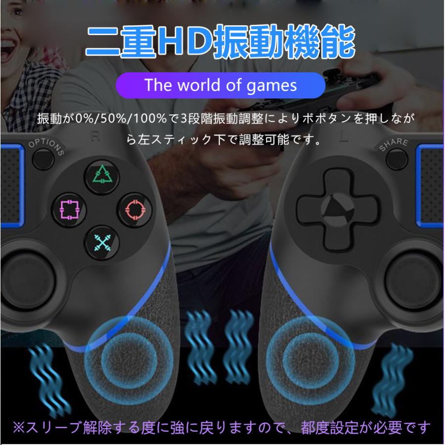 Ps4コントローラー ワイヤレス タッチパッド 3d加速度センサー Pc Ps4 重力感応 イヤホンジャック付き 無線 振動 Pc接続可能 6軸機能 加速度 高耐久ボタン 蔵