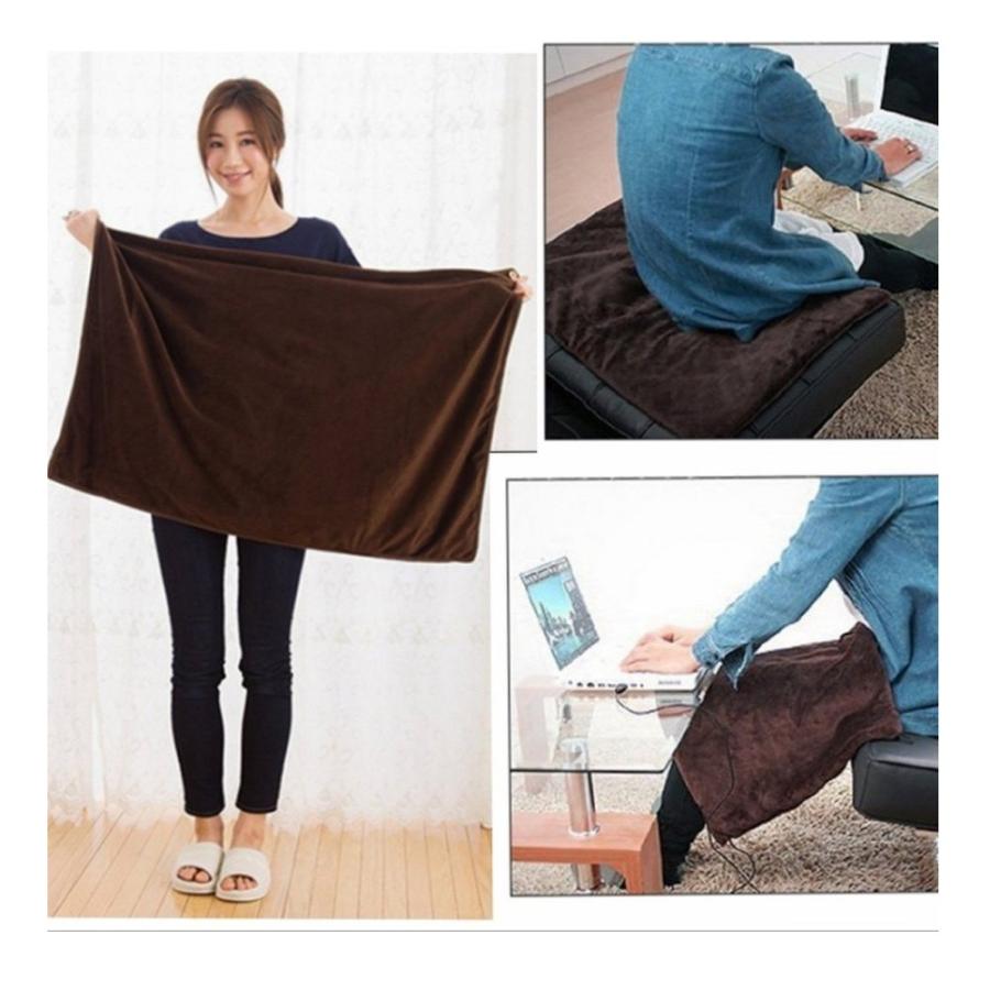 電気毛布 Usb発熱ひざ掛け 肩掛け発熱 保温 三段温調 ブランケット 洗える Eco あったか 足元暖房 無地 防寒 冷え対策 人気 D525 Usb Bn 二丁目商店 通販 Yahoo ショッピング