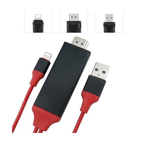 Lightning HDMI 変換ケーブル Lightning Digital AV to HDMI 1080Pアダプタ iphone 映像出力ケーブル 設定不要 音声同期出力 IOS14対応｜igenso｜09