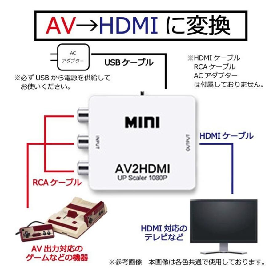 HDMI to AV 変換器 コンバーター ゲーム RCA 3色 12V 変換 アダプタ アナログ コンポジット AV出力 テレビ HDMI to AV 変換器 コンバーター ゲーム RCA 3色 12V 変換 アダプタ アナログ コンポジット AV出力 テレビ