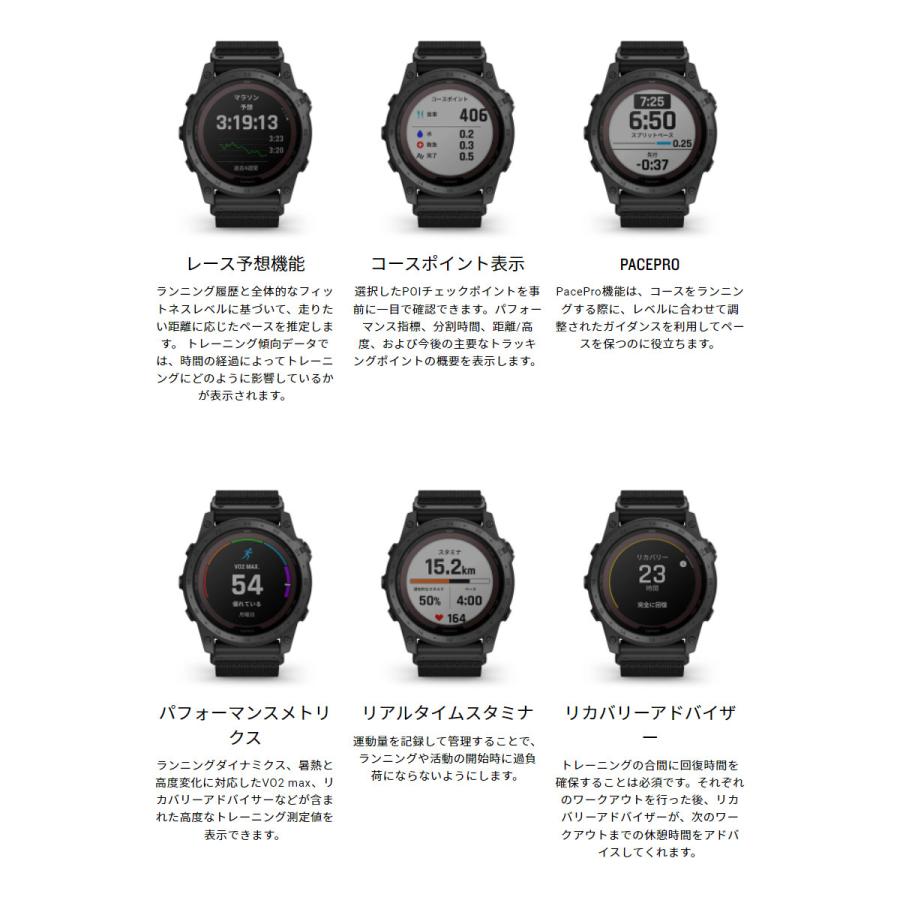 GPSスマートウォッチ ガーミン GARMIN tactix 7 Pro Sapphire Dual Power Carbon Gray DLC / Black Nylon (010-02704-34) ミリタリー仕様 タクティカル｜iget｜11