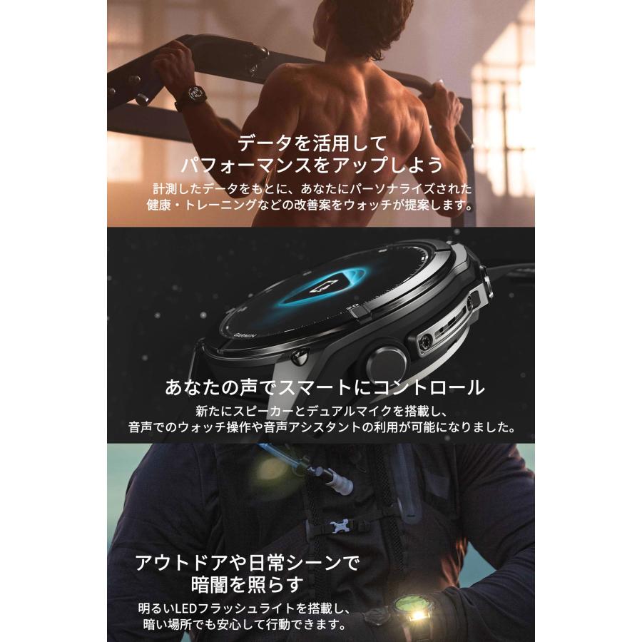 ガーミン GARMIN fenix 8 AMOLED 47mm スマートウォッチ 腕時計 GPS 音声操作 Suica対応 音楽保存 LEDフラッシュライト ランニング 心電図の画像