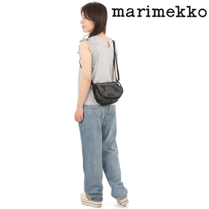 マリメッコ marimekko ショルダーバッグ 斜めがけ 肩掛けバッグ レディース ピエニ ウニッコ ケルトゥ ブラック コットン