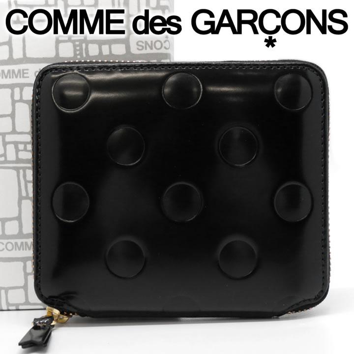 コムデギャルソン 二つ折り財布 Comme Des Garcons コンパクト財布 レディース メンズ ドットブラック Sa2100ne Polka Dots Embossed Black 時計 ブランド専門店 アイゲット 通販 Yahoo ショッピング