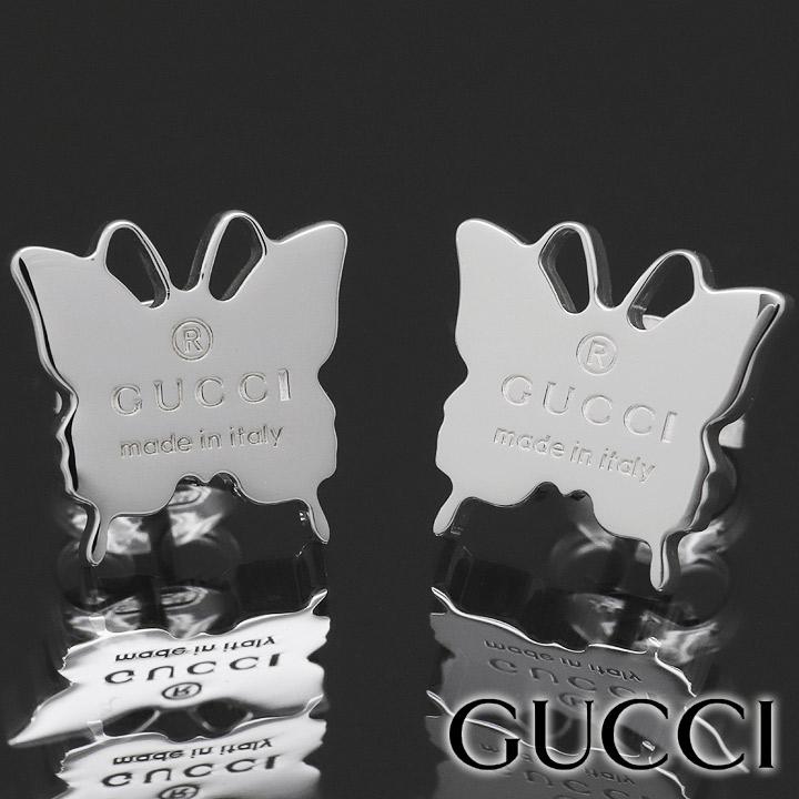 グッチ ピアス GUCCI バタフライピアス 蝶 シルバー925 レディース