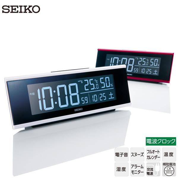 デジタル 電波 クロック DL307R C3 目覚まし 時計 LED 温度 湿度 カレンダー セイコー SEIKO お取り寄せ 正規品｜iget｜04