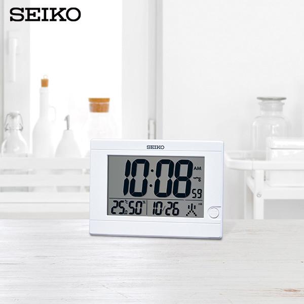 電波 デジタル 掛 置 時計 SQ447W 温度 湿度 カレンダー デジタル セイコー SEIKO お取り寄せ｜iget｜06