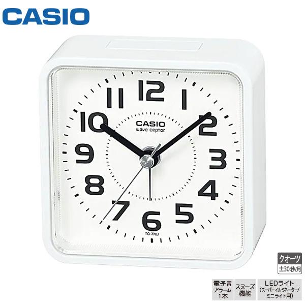 カシオ 電波 めざまし 時計 TQ-770J-7JF CASIO アナログ 電子音 アラーム スヌーズ ライト レトロ クロック お取り寄せ｜iget