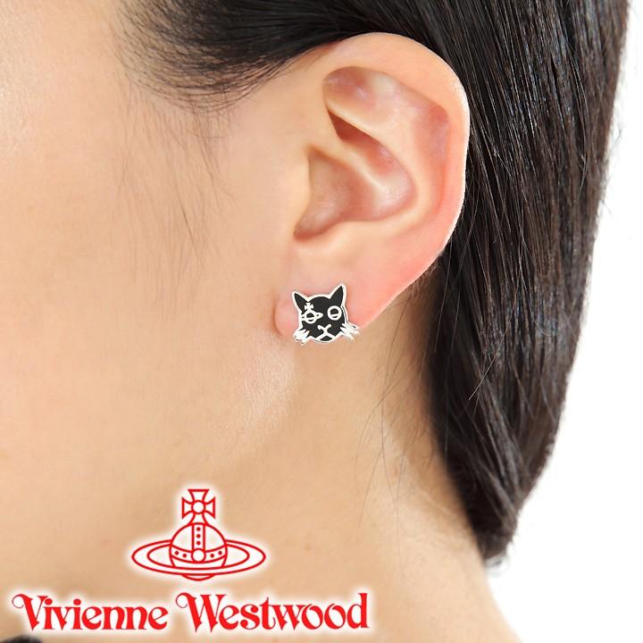 ヴィヴィアンウエストウッド ピアス レディース Vivienne Westwood 猫 キャット ヴィヴィアン カットピアス シルバー ブラック 時計 ブランド専門店 アイゲット 通販 Yahoo ショッピング