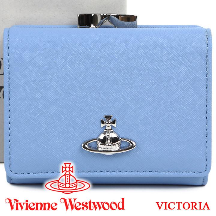 ヴィヴィアンウエストウッド 財布 ヴィヴィアン Vivienne Westwood レディース メンズ ライトブルー がま口三つ折り財布 Victoria Light Blue 時計 ブランド専門店 アイゲット 通販 Yahoo ショッピング