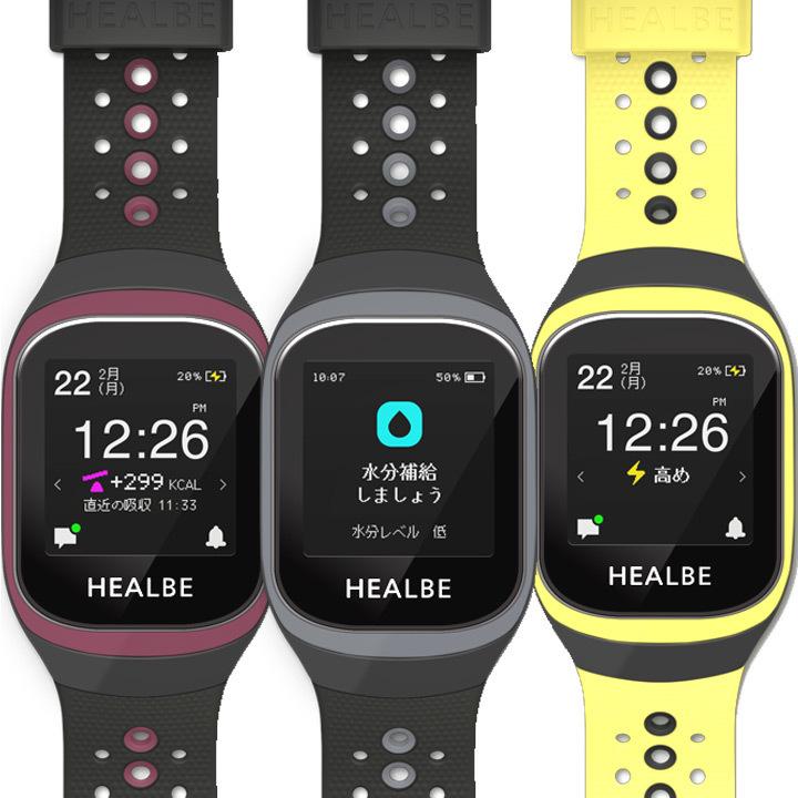 スマートウォッチ HEALBE GoBe3 ゴービー3 グレー HGB3-BK-GY カロリー計算 ダイエット 食事管理 水分管理 睡眠計 歩数計  腕時計