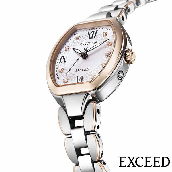 ✴美品稼働品 エクシード ハッピーフライト 電波ソーラー チタン ワニ革 現行品 EXCEED(CITIZEN) シチズン エクシード ソーラー 電波時計 ハッピー