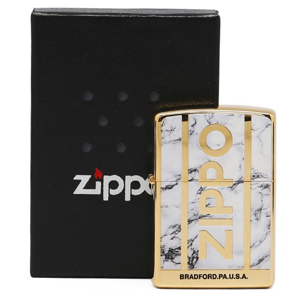 ZIPPO（ジッポー） マーブル MABLE 2G-WHMZLOGO 大理石柄 両面加工 