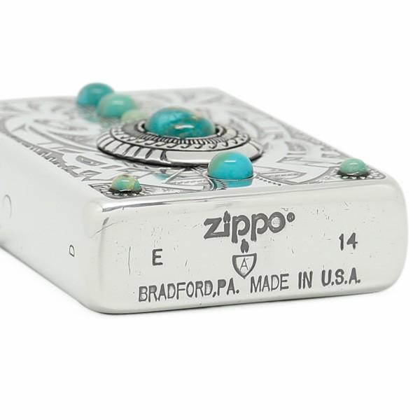 Zippo インディアンスピリット ジッポー ZIPPO ココペリ ターコイズ シルバー ライター お取り寄せ 送料無料｜iget｜04