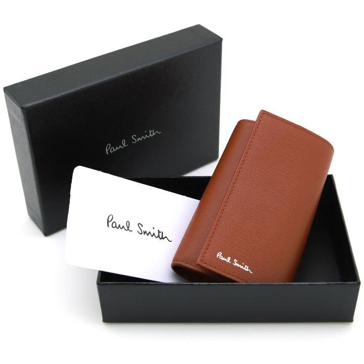 ポールスミス PaulSmith キーケース メンズ レディース レザー チョコレート レッド オリーブ M1A-1981-HSTRGS 62 【誕生日 お祝い プレゼント 贈り物 ギフト】【dgpcp】 Paul Smith（ポール・スミス） キーケース メンズ レディース