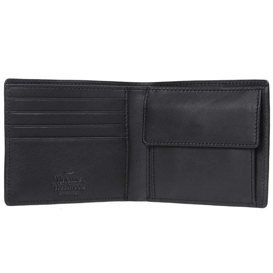 ヴィヴィアンウエストウッド 二つ折り財布（小銭入れあり） ヴィヴィアン Vivienne Westwood 財布 メンズ ブラック VW4209 (5107004LM-L00AP-N401)の画像