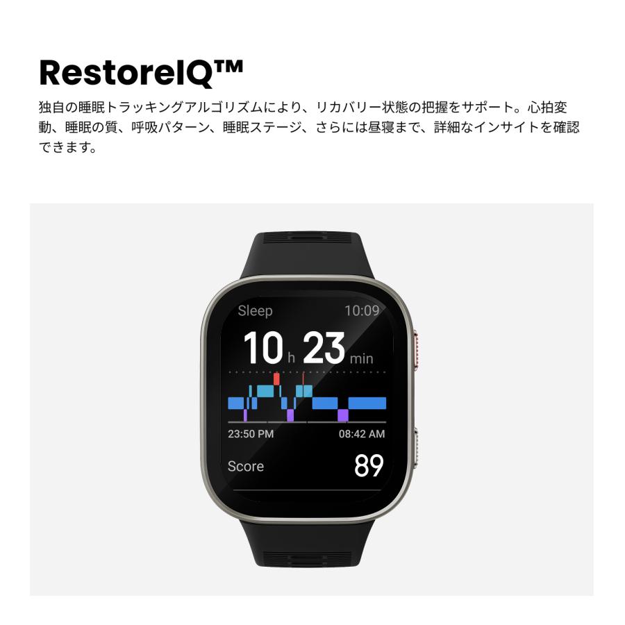 スマートウォッチ アマズフィット ビップマックス Amazfit Bip Max AI音声操作 通知機能 通話発信＆応答 AMOLED 20日間バッテリー 5ATMの耐水性能の画像