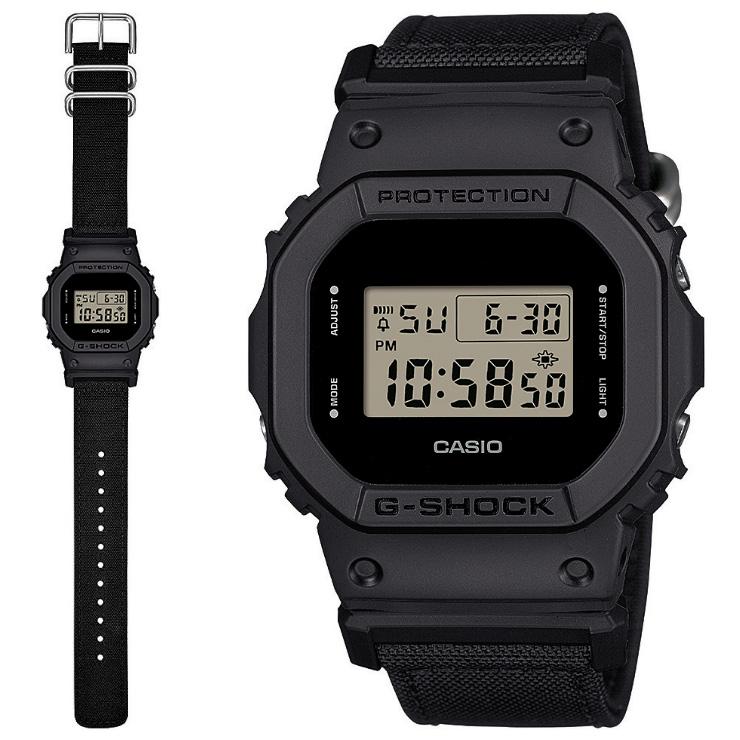 G-SHOCK ORIGIN Utility black Series DW-5600BCE-1JF ブラック CASIO ブラック コーデュラバンド  デジタル スクエア LEDバックライト 黒 メンズ 腕時計