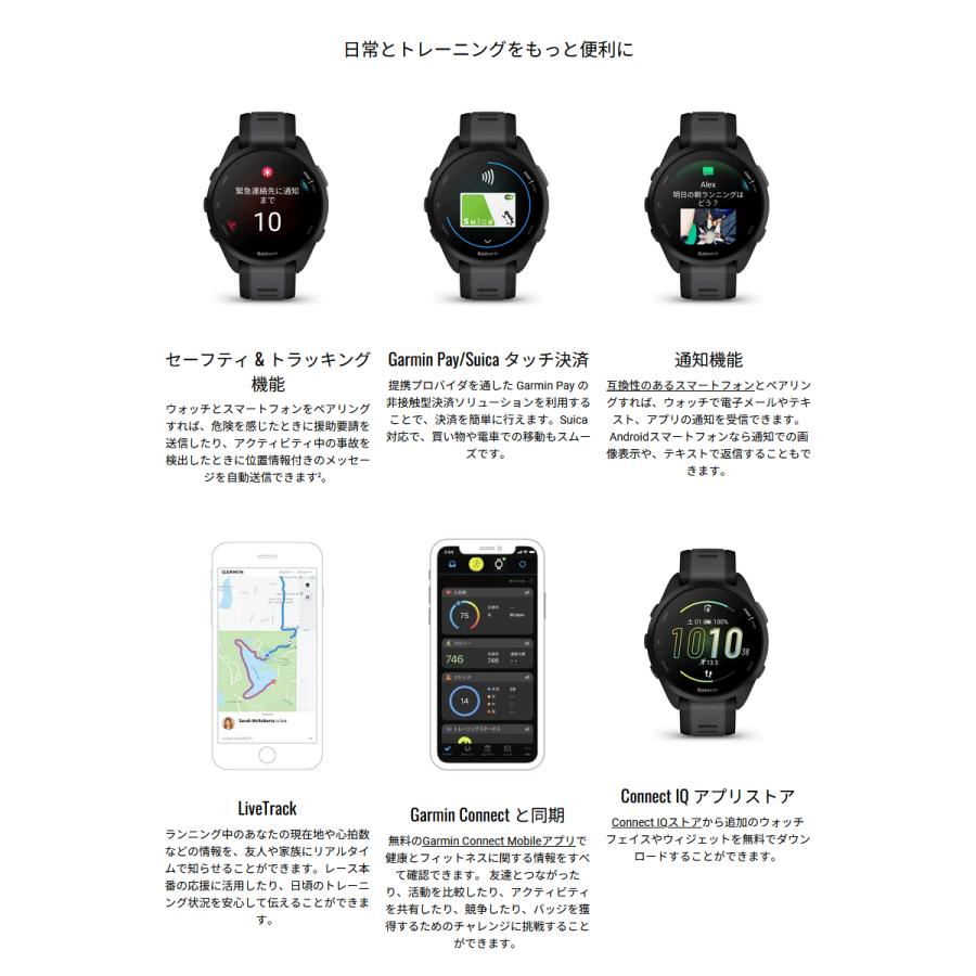Forerunner ガーミン GPSランニングウォッチ GARMIN 165 選べる2 Forerunner ガーミン GPSランニングウォッチ GARMIN 165 選べる2