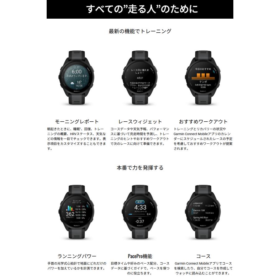 Forerunner ガーミン GPSランニングウォッチ GARMIN 165 選べる2 Forerunner ガーミン GPSランニングウォッチ GARMIN 165 選べる2