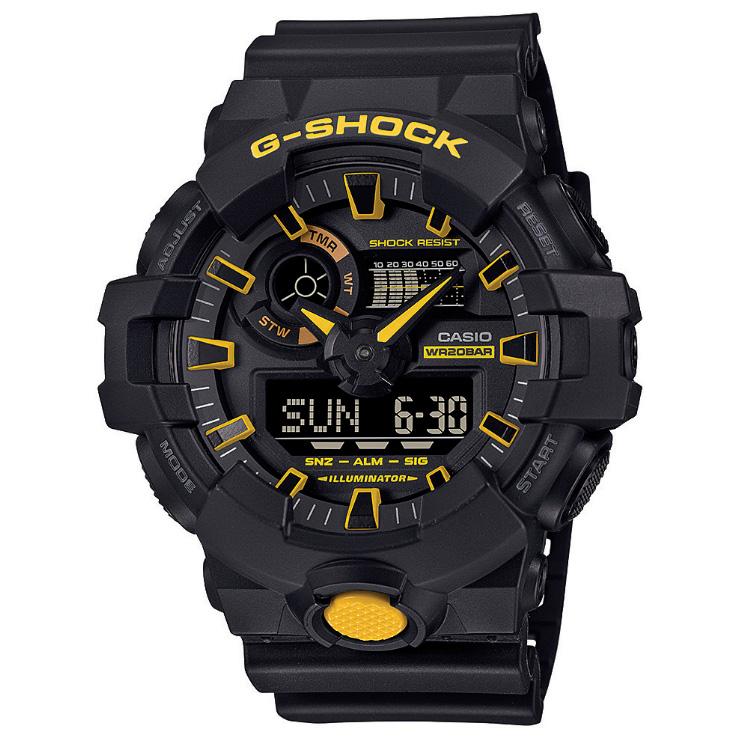 G-SHOCK GA-700CY-1AJF ブラック＆イエロー CASIO カシオ Gショック Caution Yellow Series デジタル＆アナログ コンビネーション ビッグケース ラウンド 腕時計｜iget｜03