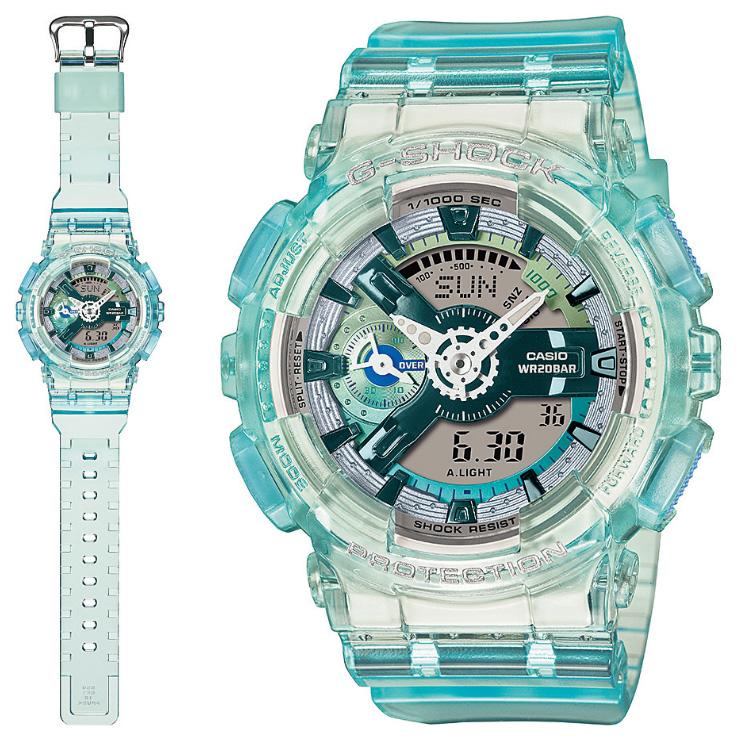 WEB限定 CASIO G-SHOCK ミッドサイズ ブルースケルトン GMA-S110VW-2AJF カシオ Gショック デジタル＆アナログ コンビネーション ユニセックス 男女兼用 腕時計｜iget｜03