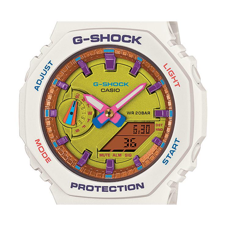 G-SHOCK ジーショック ミッドサイズ GMA-S2100BS-7AJF CASIO カシオ Gショック オクタゴン ホワイト＆イエローグリーン ユニセックス 腕時計｜iget｜02