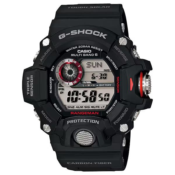 G-SHOCK レンジマン GW-9400J-1JF CASIO カシオ Gショック 電波 ソーラー CASIO トリプルセンサー RANGEMAN 高度・方位・気圧/温度 ブラック 黒 メンズ 腕時計｜iget｜03