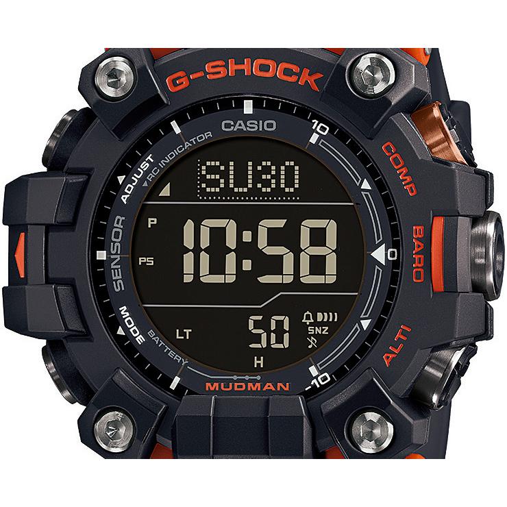 G-SHOCK マッドマン GW-9500-1A4JF 電波 ソーラー トリプルセンサー カシオ Gショック Master of G 陸G  防塵・防泥仕様 MUDMAN ブラック＆オレンジ 黒 腕時計