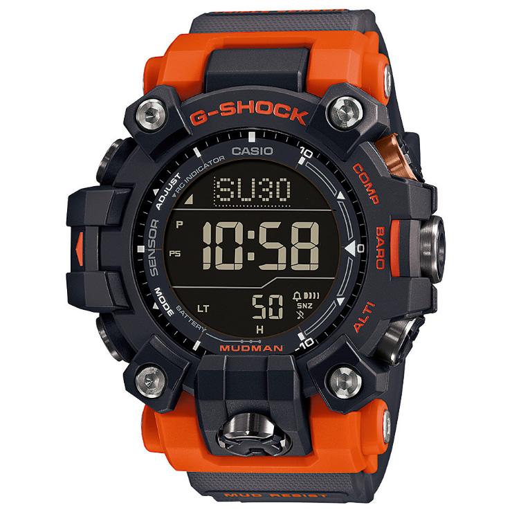 G-SHOCK マッドマン GW-9500-1A4JF 電波 ソーラー トリプルセンサー カシオ Gショック Master of G 陸G 防塵・防泥仕様 MUDMAN ブラック＆オレンジ 黒 腕時計｜iget｜07