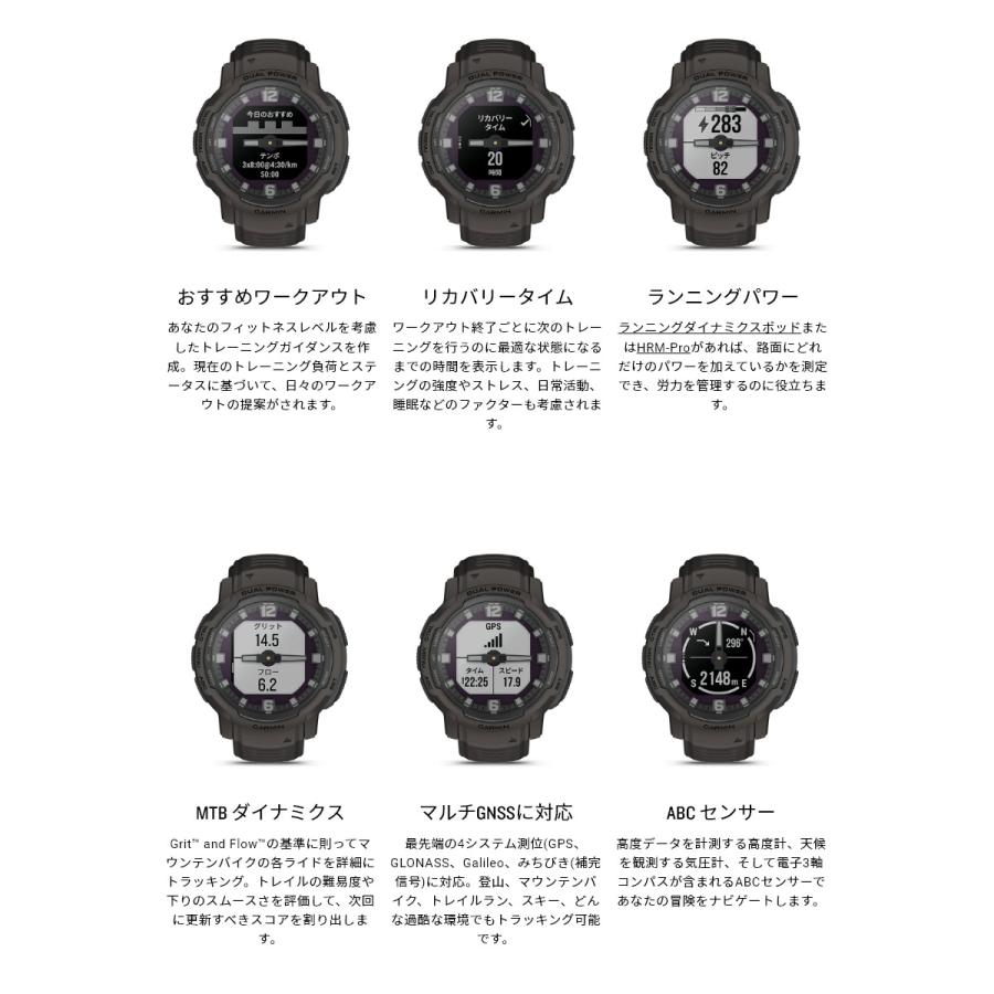 【ほぼ未使用】 ＼取説サービス／ GPSスマートウォッチ ガーミン インスティンクト クロスオーバー GARMIN Instinct Crossover Dual Power ソーラー充電 アウトドア 【8485777197】(30030円)