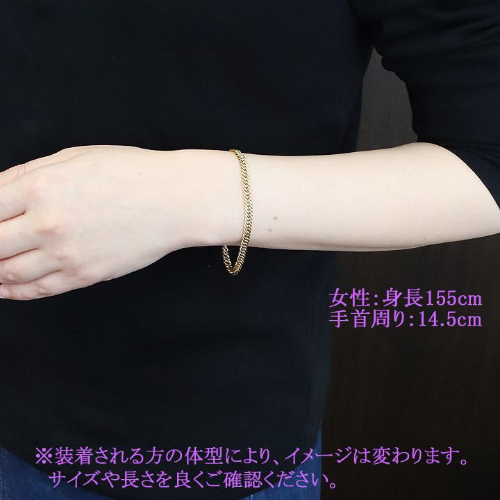 喜平 ブレスレット 18金 中空喜平 2面ダブル K18ゴールド 約4g 喜平 ブレスレット 18金 中空喜平 2面ダブル K18ゴールド 約4g