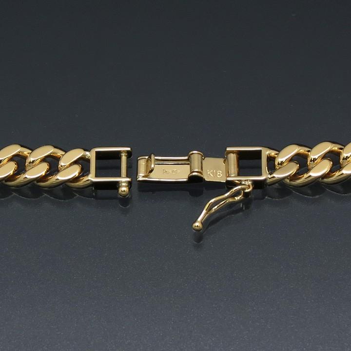 ブレスレット　k18 刻印あり　2g 喜平　18k 刻印　ネックレス 18金 喜平ブレスレット K18 2面カット 80g 21cm 造幣局検定