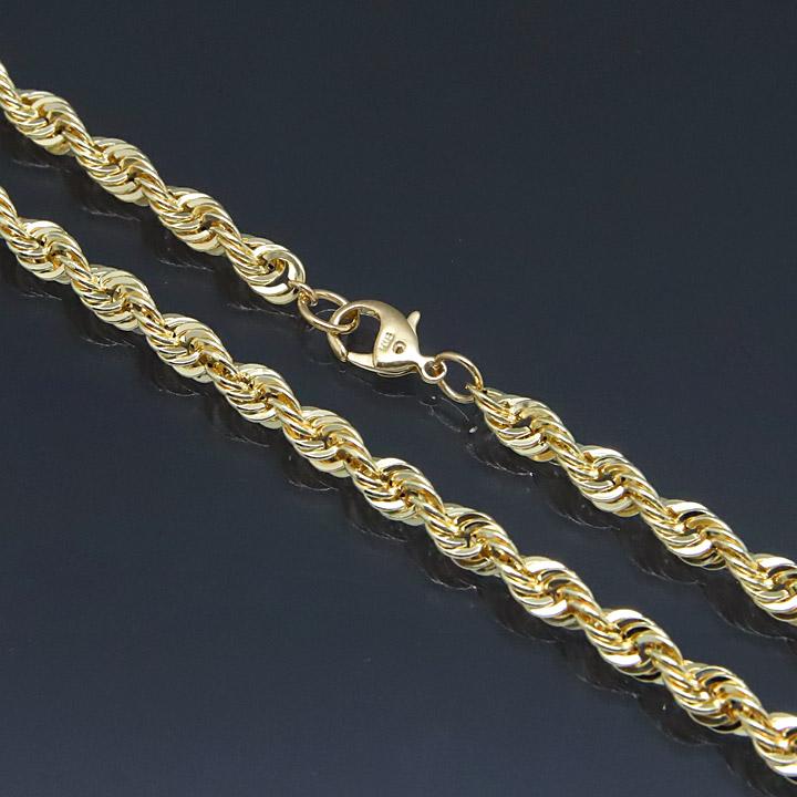 10kロープチェーン中空タイプ Amazon | 10K純金 イエローゴールド 中空ロープチェーン