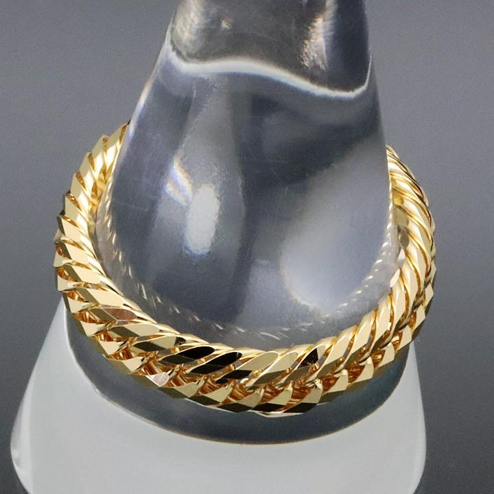 喜平リング 18金 （15号） 0.76φ 12面トリプル 指輪 チェーンリング