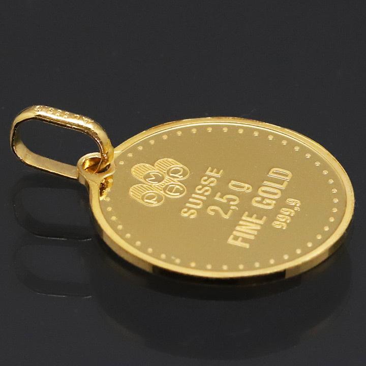 コイン ネックレス トップ Pamp社製 24金 猫 メンズ キャット 純金 レディース 1 ペンダントヘッド K24 25oz