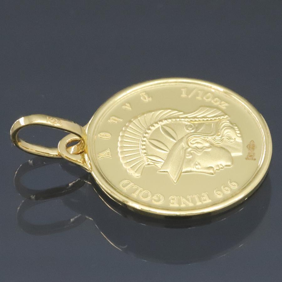 廃盤】 24金 コイン ネックレストップ ペンダントヘッド