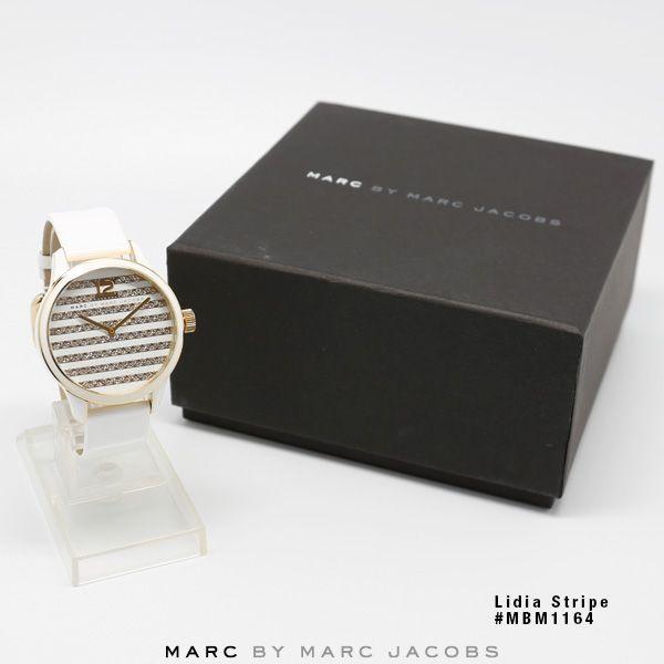 マーク ジェイコブス 時計 MARC JACOBS 腕時計 MBM1164 Lidia Stripe リディア ストライプ  ホワイト/ゴールド/ストーン文字盤｜iget｜05