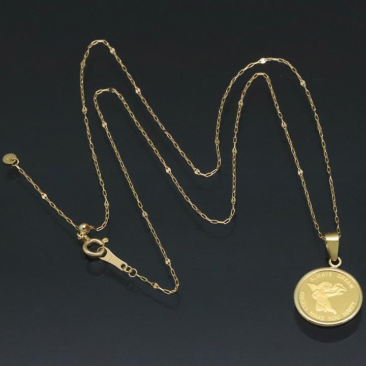 コイン ネックレス ペンダント エンジェル 24金 K24 純金 1/25oz コイン ネックレス ペンダント エンジェル 24金 K24 純金 1/25oz