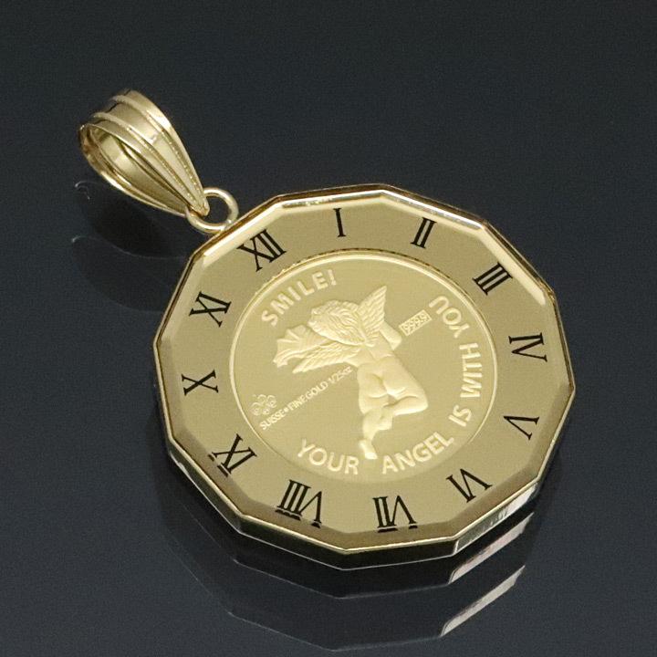 新品未使用 24金製 ペンダントトップ 3点セット 24金 コイン トップ ペンダントトップ ペンダントヘッド エンジェル