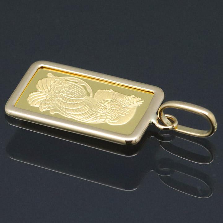 純PT ルミナ ペンダントヘッド 24金 インゴットトップ コイン ペンダントトップ ペンダント