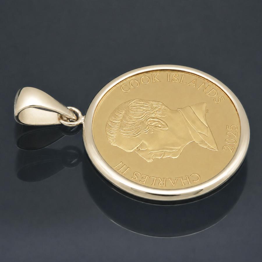 コイントップ 24金 ペンダントヘッド 1/20oz 1/20オンス キャット 猫