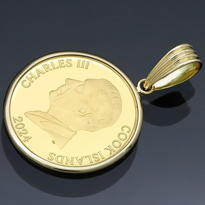 コイントップ 24金 ペンダントヘッド 1/10oz 1/10オンス ドラゴン