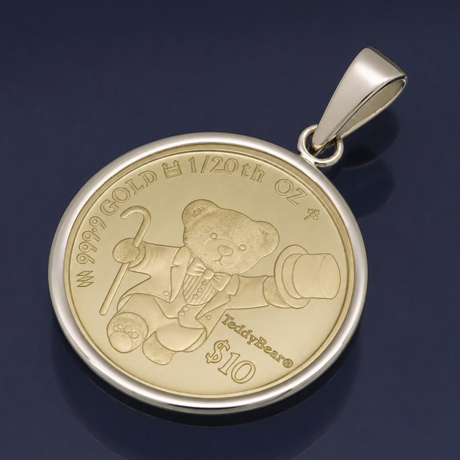 コイントップ 24金 ペンダントヘッド 1/20oz 1/20オンス テディベア