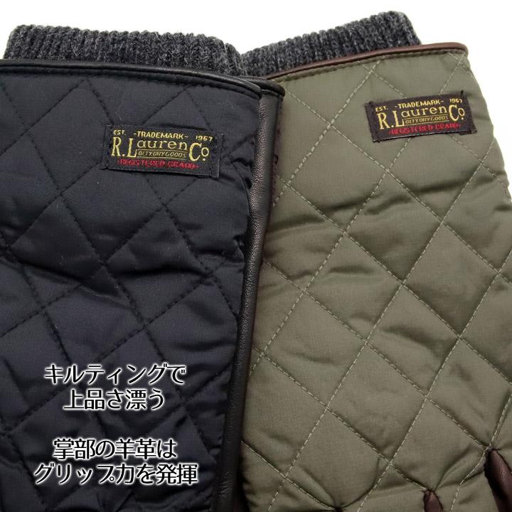 【新品未使用】Polo by Ralph Lauren ブラックレザー手袋 pg0078-1.jpg