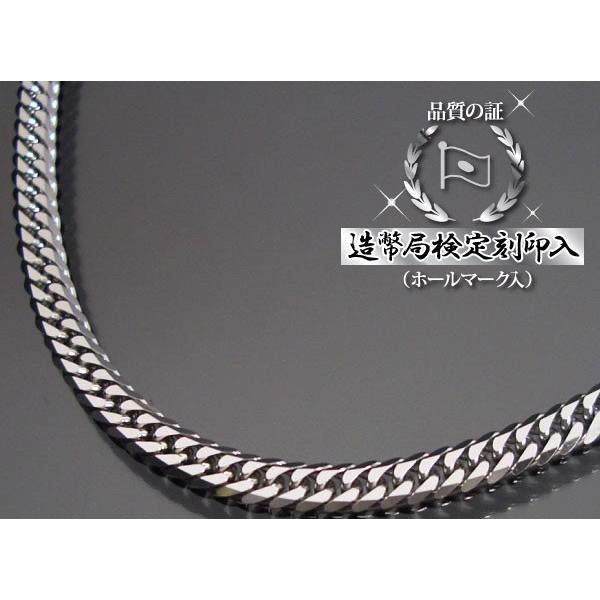 喜平ネックレス プラチナ 6面ダブル PT850 30g-50cm 造幣局検定刻印入
